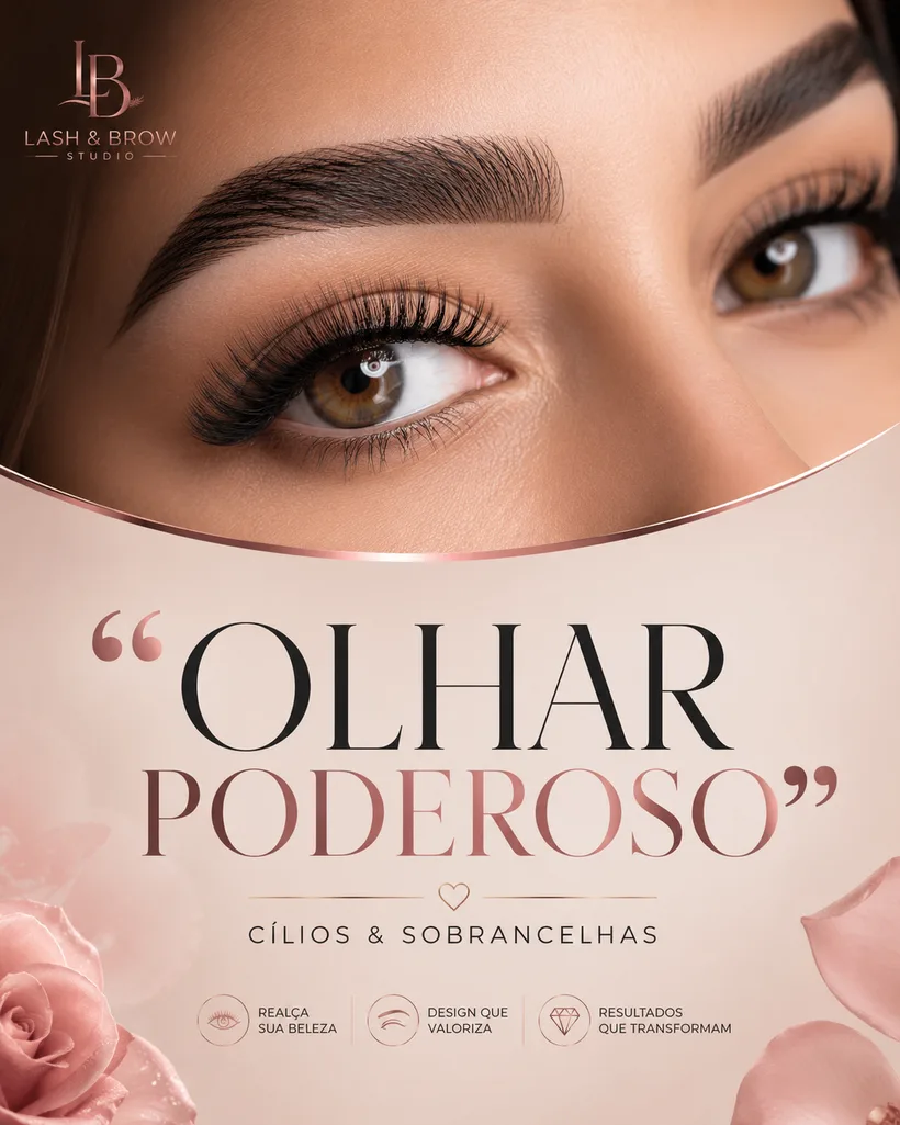 Post de cílios e sobrancelhas
